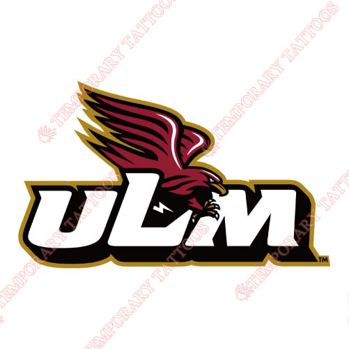 Louisiana Monroe Warhawks Customize Temporary Tattoos Stickers NO.4820